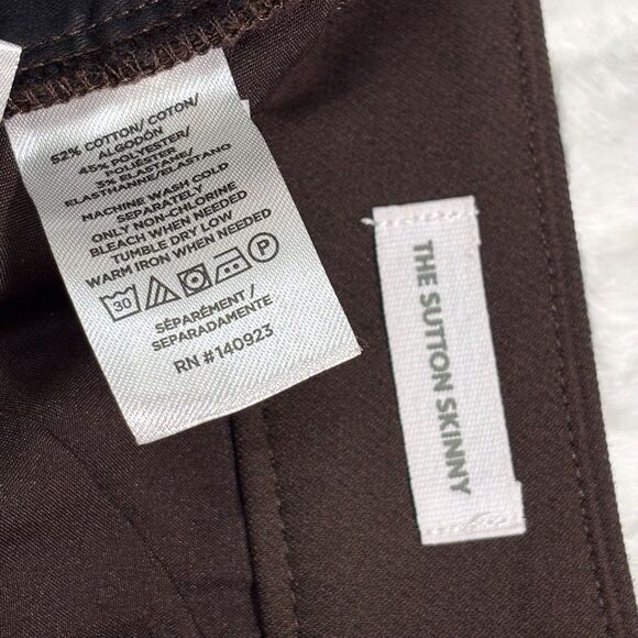 Loft Sutton Skinny Curvy Ankle Pants Stretch Preppy Work Career Brown Size 8 NWT - Picture 7 of 8